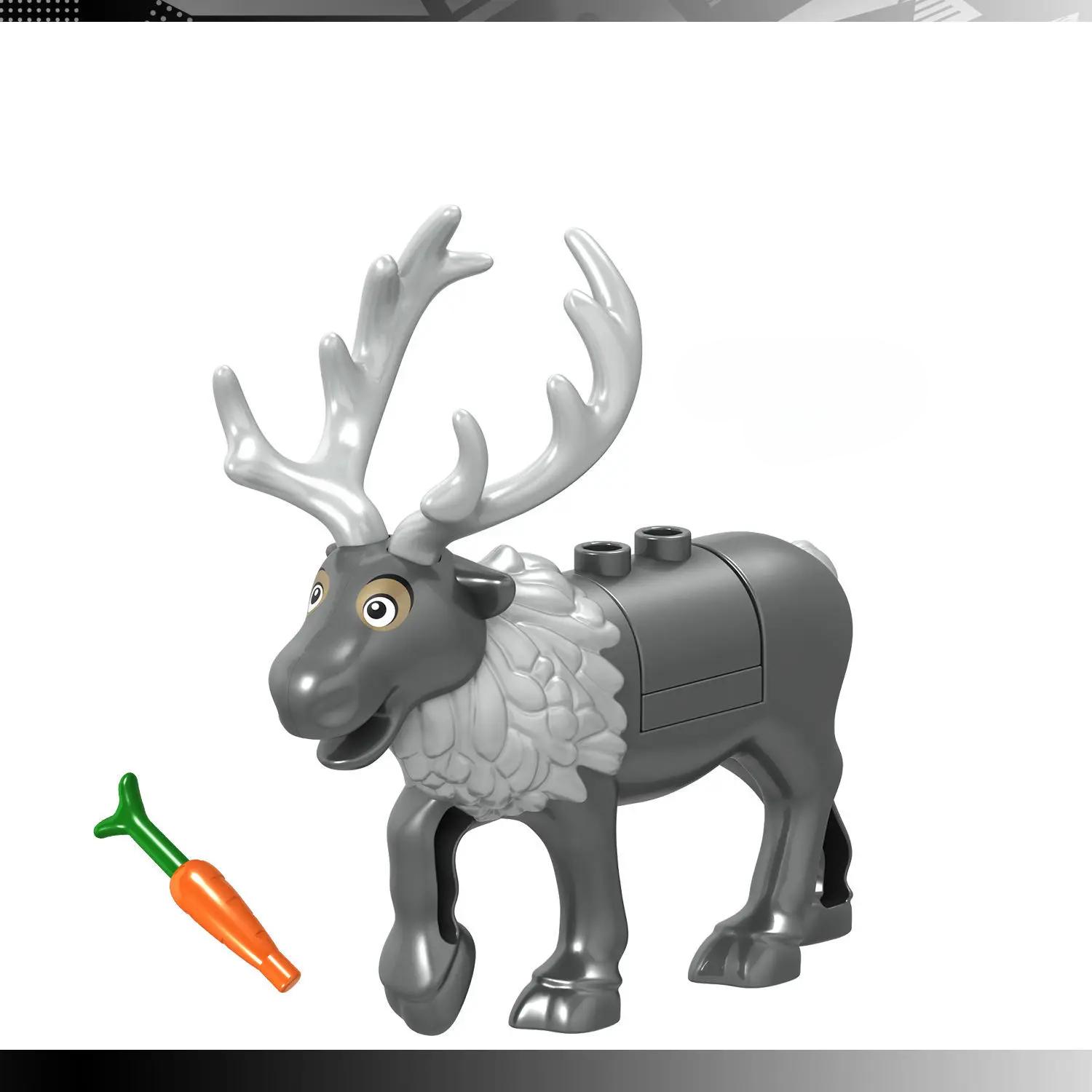 

Совместимо с небольшими строительными блоками животное Шерстистый мамонт саблезубый тигр лось кабан овца медведь лошадь акула