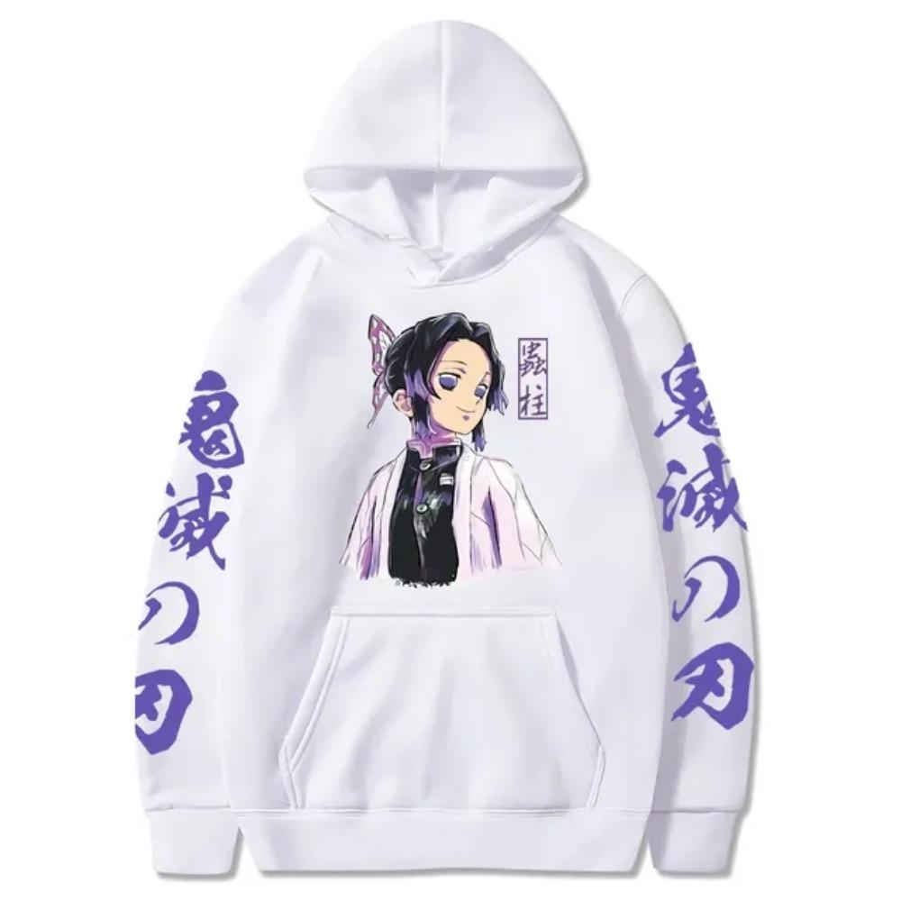 Demon Slayer Japan Anime Men And Women Hoodies Long Sleeve Shinobu Kocho Plus Size Sweatshirts Unisex Autumn Winter Pullover