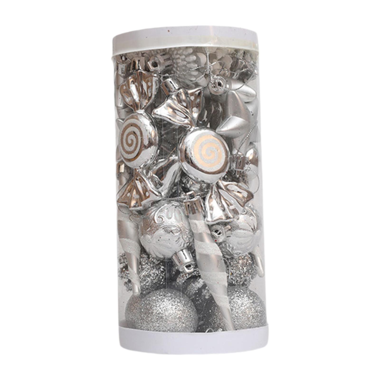 

Christmas Tree Pendants ABS Hanging Ornaments Decorative Balls for Home Office Holiday Party Window Fireplace