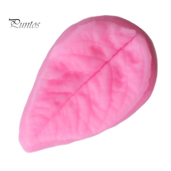 2Pcs Leaf Shape DIY Fondant Cake Decorating Chocolate Silicone Mold Baking Tool