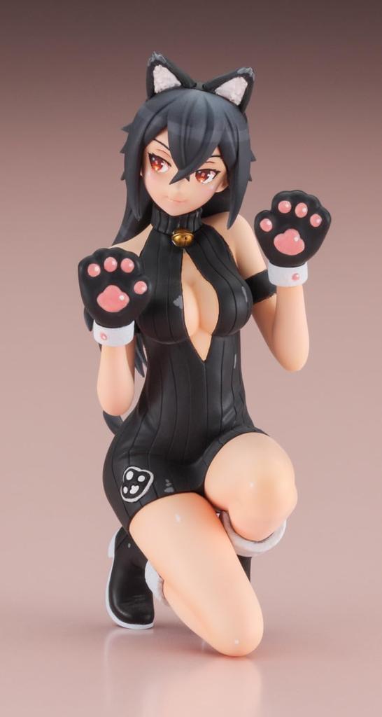 Hasegawa Egg Girls Collection 37 Haku Linfa Unpainted Resin Kit SP554 1/12 No. (Black Cat)