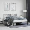 VidaXL Metal Bed Frame with Black Headboard 140x190 Cm 374437