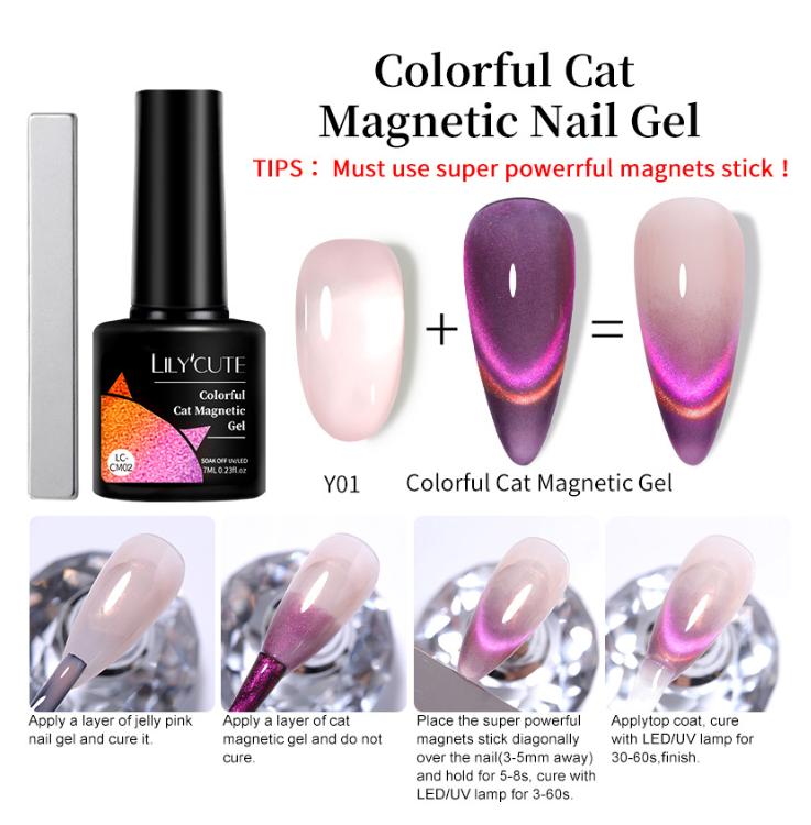 Blue Cat Eye Nail Gel Art Glitter Shinny Effect UV Gel Polish Shimmer Dust DIY Nails Decor