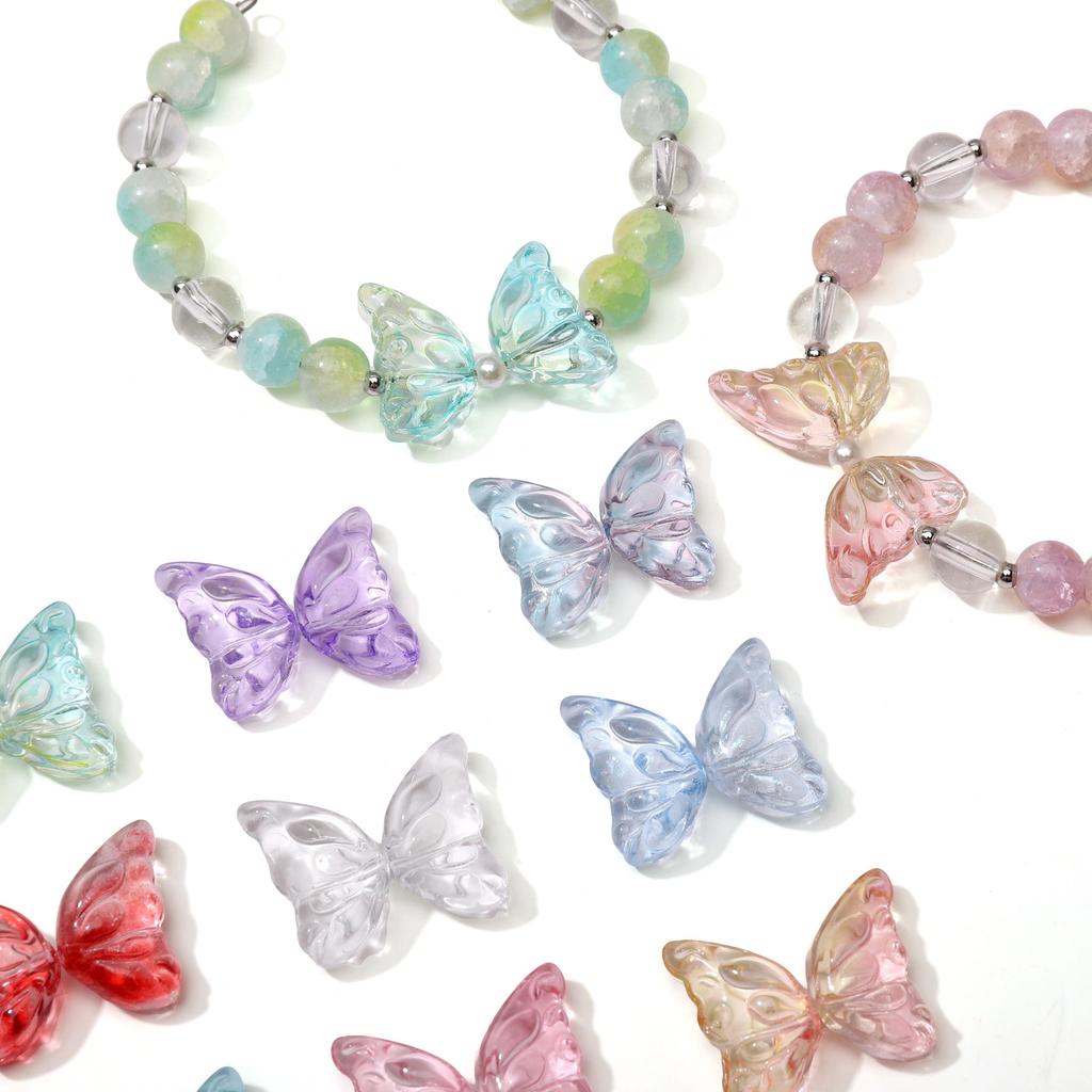 10Pcs Glass Single Wing Beads for Jewelry Making DIY Bracelet Necklace
