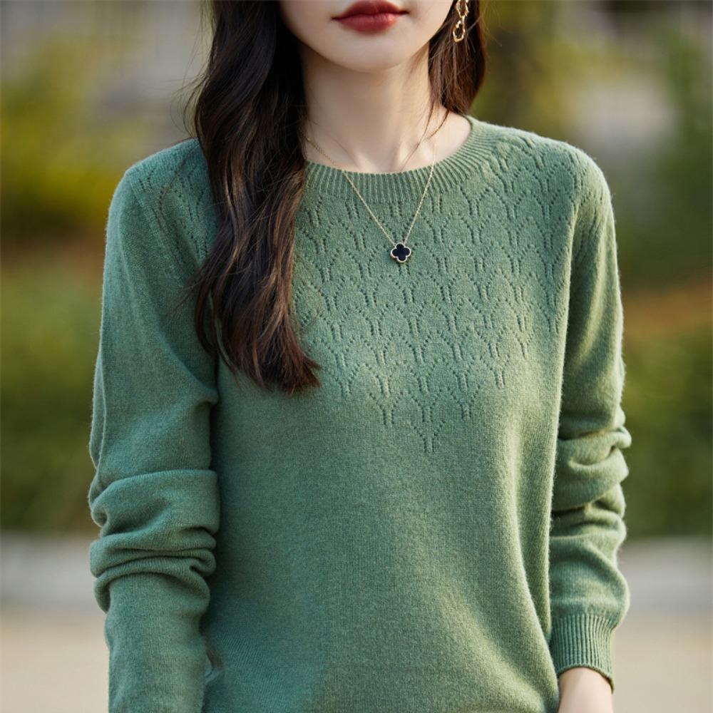 New Autumn and Winter Style Pullover Women's Round-neck, Long-sleeved, Loose Knitted Base Sweater