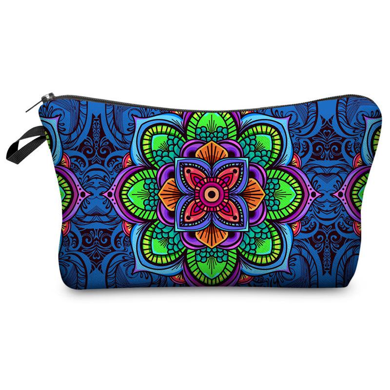 Makeup Flower Mandala Bag Multi Functional Travel Large Capacity Wash Storage
