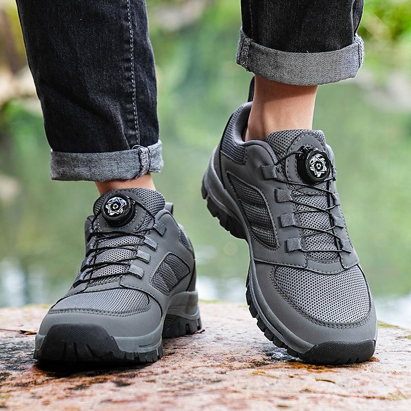 Fashion Casual Men's Shoes Work Shoes Breathable Men's Shoes Casual Hiking Shoes Knob with Men's Outdoor Work Shoes.