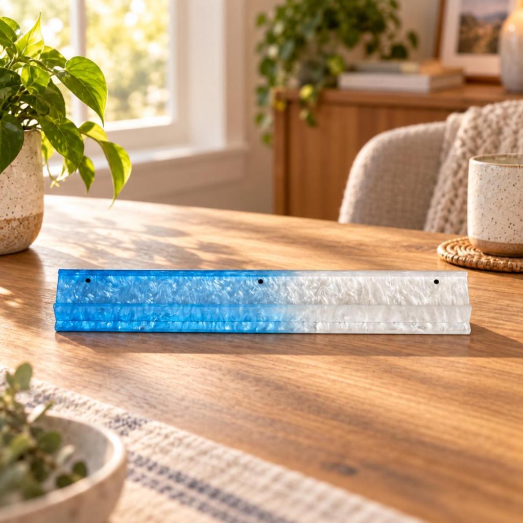 4 Pieces Acrylic Mahjong Tile Rack Open-Channel Contoured