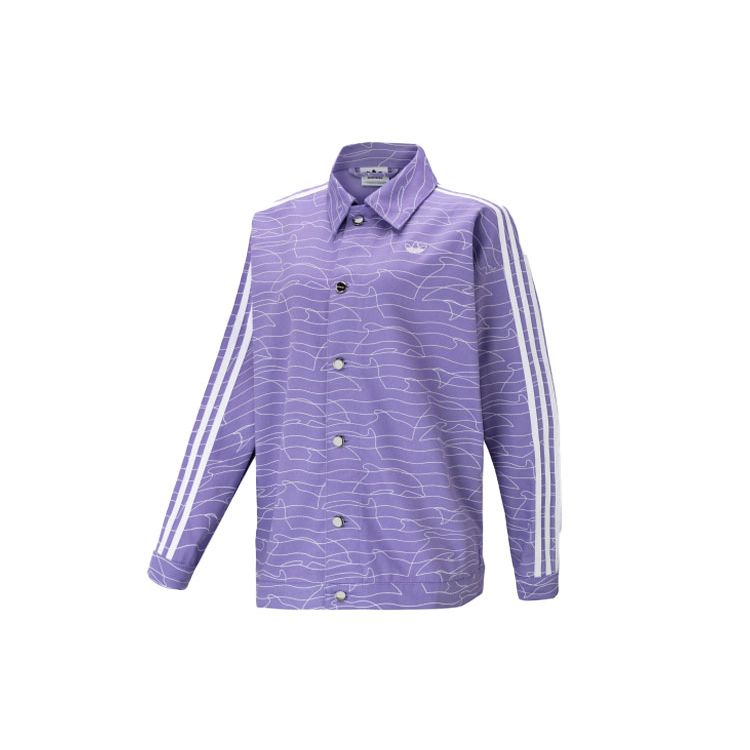 

Adidas Originals Dolphin Line Retro Stand Collar Sports Jacket Women Jacket Light-Purple GN4470 38