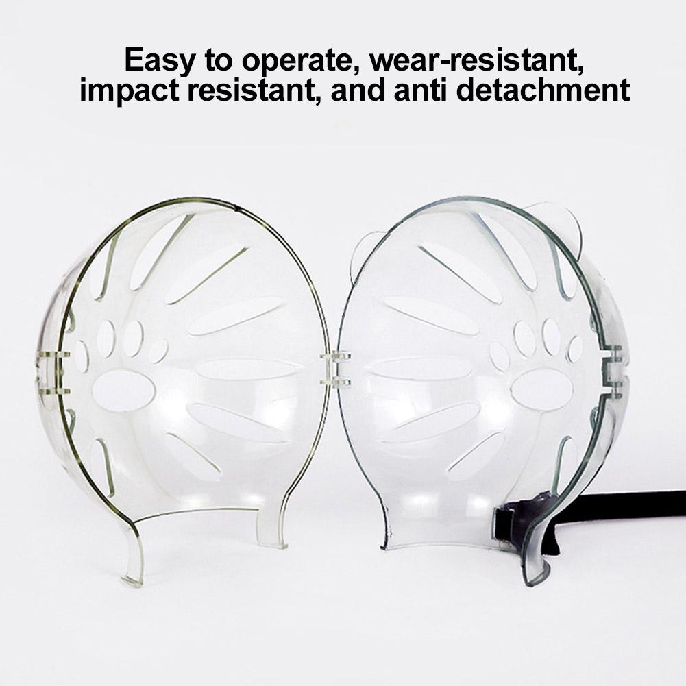 Cat Muzzle and Boots Anti Bite Cat Breathable Hood Anti-Licking Clear Reusable Cat Helmet with Paw Cover Anti-Scratch Paw Shoes