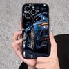 Cool Blue Sports Car Pattern Phone Case Suitable for iPhone 17 16 15 14 13 12 11Pro/Max/Plus Anti Drop and Shockproof Back Cover