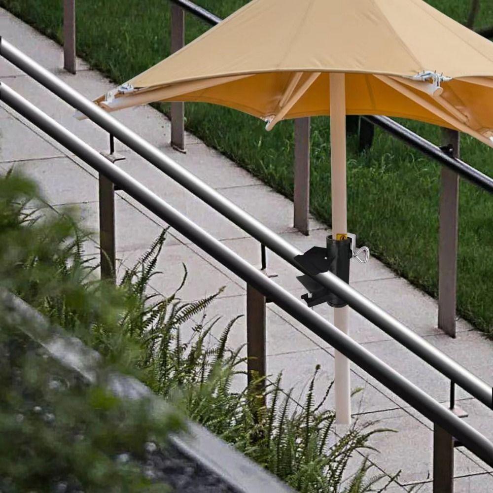 Adjustable Patio Umbrella Holder Easy To Install Deck Umbrella Stand Parasol Clamp  Fishing
