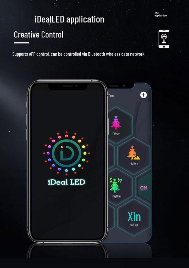 LED Smart Pixel Christmas Tree Lights: Colorful, Waterproof String for Indoor/Outdoor Holiday Decoration