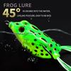 Frog Lures 2pcs Soft Tube Bait Plastic Fishing Lure With Hooks Top Water Soft 3D Eyes Artificial Wild Hanging Fishing Bait Tool