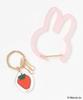 [Bleu Bleuet] Miffy Strawberry Carabiner Charm Keychain (White)
