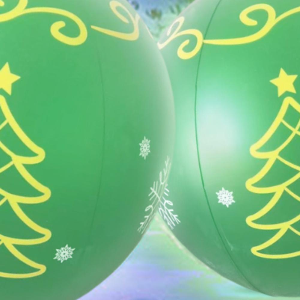 24 Inch Light Up Inflatable Christmas Ball Ornaments PVC Christmas Inflatable Ball Outdoor Xmas Tree Decorated Balls Party Props