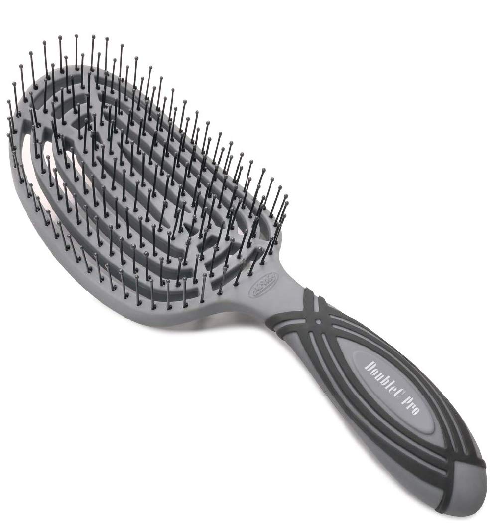 

pula NuWay4Hair DoubleCPro Hair Scalp Brush, Japan s First, Professional Use, Volume Boost, Cuticle Care, Scalp Massage, SGS Certified, Gray, 1 Brush