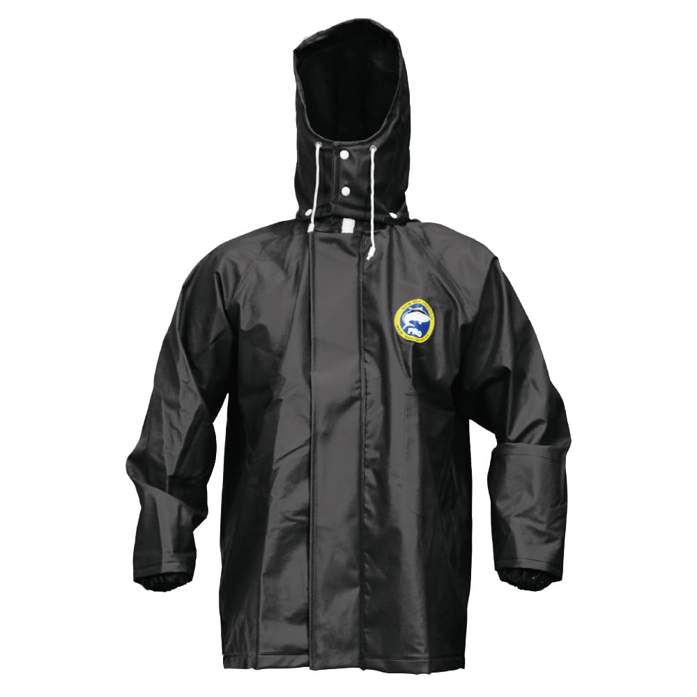 

Профессиональный ПВХ для коммерческой водной рабочей одежды [Морская версия] плащ, джемпер, фабрики, использование, рыбалка, носить, чёрный