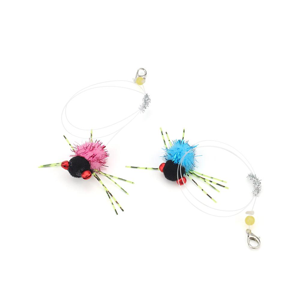 6pcs Simulation Spider Flying Bugs Insects Replacement Head for Cat Teaser Stick Rod Pet Cat Toys
