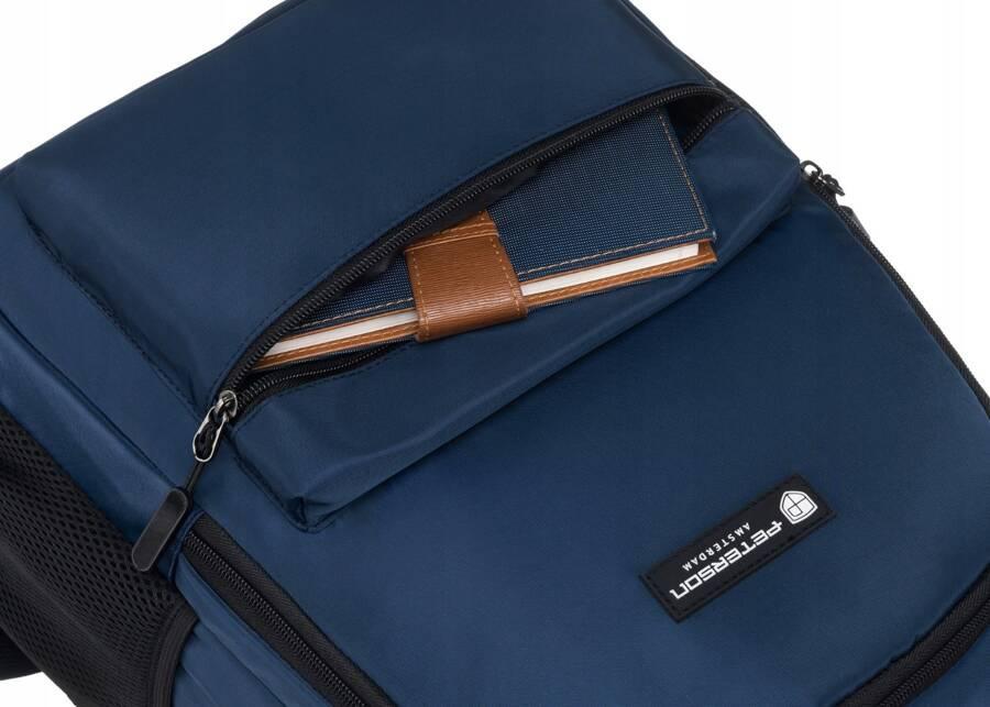 Spacious, polyester men's backpack with laptop space - Peterson