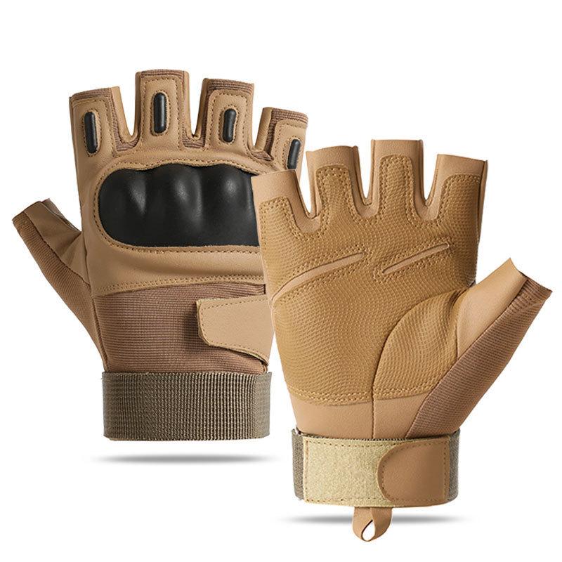 Half finger tactical gloves men's and women's autumn and winter fighting sports cycling fitness anti-cut outdoor non-slip field Korean version gloves