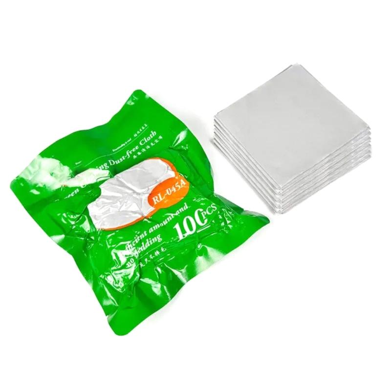 

100Pcs Portable Lintfree Wipes Reusable Cleaning Cloths Suitable For Smartphones & Camera Lens Soft Microfiber Materials 1
