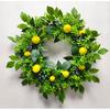 Artificial Lemon Wreath for Front Door Summer Spring Wreath for Garden Yard Holiday Wedding Party