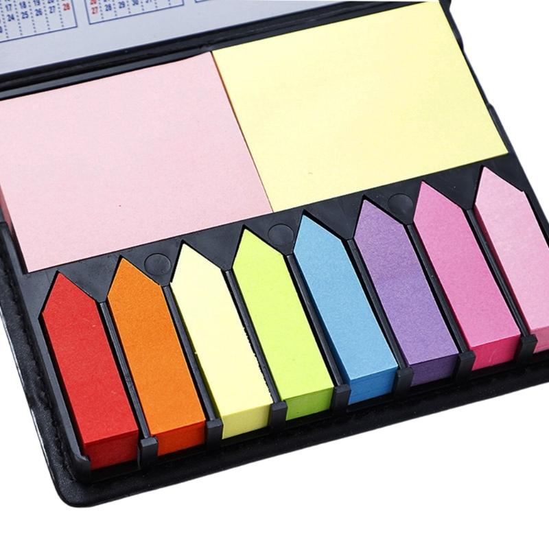 Самоклеящийся блокнот для заметок Набор липких заметок Календарь на 2024 год Цветной блокнот Индексы Наклейки для студентов и работников