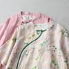 2026 New Style Floral Cotton Linen Cheongsam Dress - Plus Size Slimming & Tummy Concealing Long Skirt