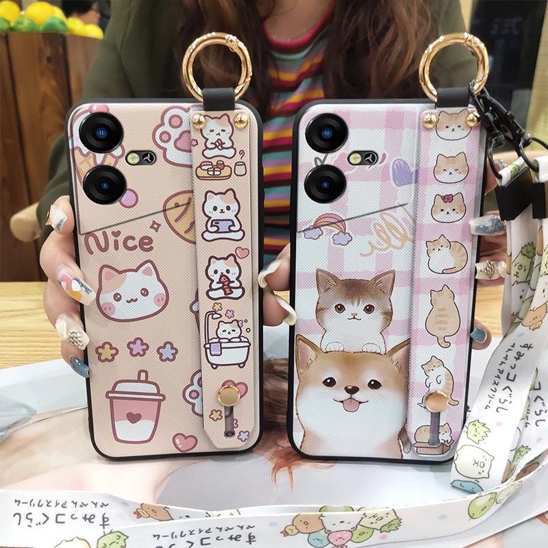 Back Cover Cute Phone Case For Tecno Pova Neo3/LH6N Protective Waterproof Cartoon Silicone Ring Anti-dust Soft case
