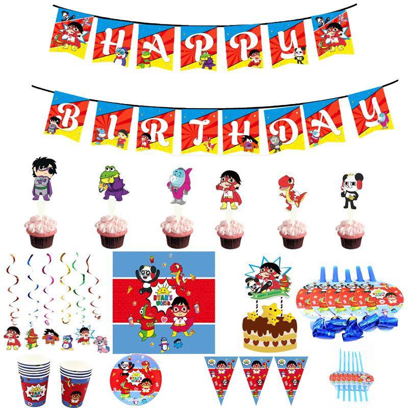 Ryans Party Decoration Tableware Paper Plate Banners Birthday Kids