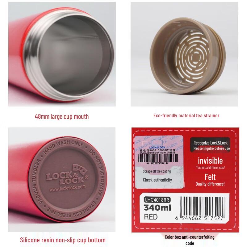 LOCK&LOCK 400ML Insulated Stainless Steel Mug
