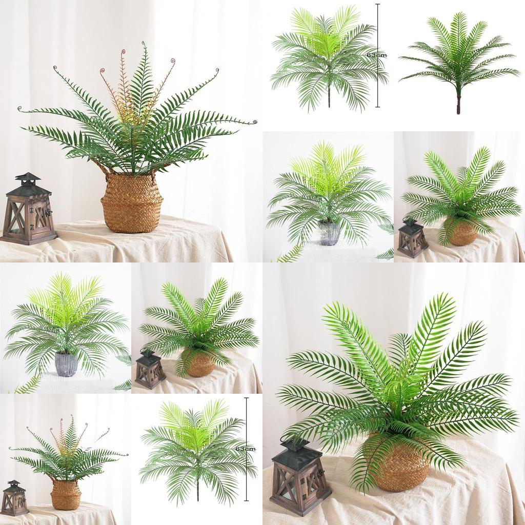 Artificial Dypsis Lutescens Plant With Realistic Plastic Ferns For Home And Office Decor