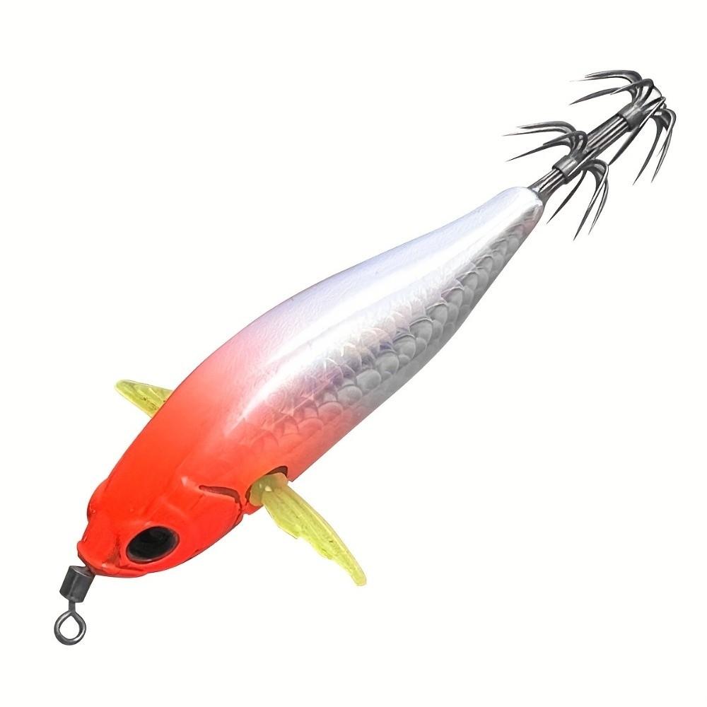 Laser Luminous Luminous Fishing Bait Shrimp Shape Wood Material Wood Shrimp Egi 63mm 7.2g Squid Jigging Bait Cuttlefish Fishing