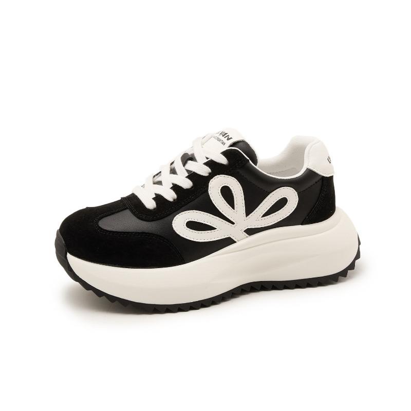 

2595 women s new autumn casual sports shoes children s shoes versatile 34 чёрный