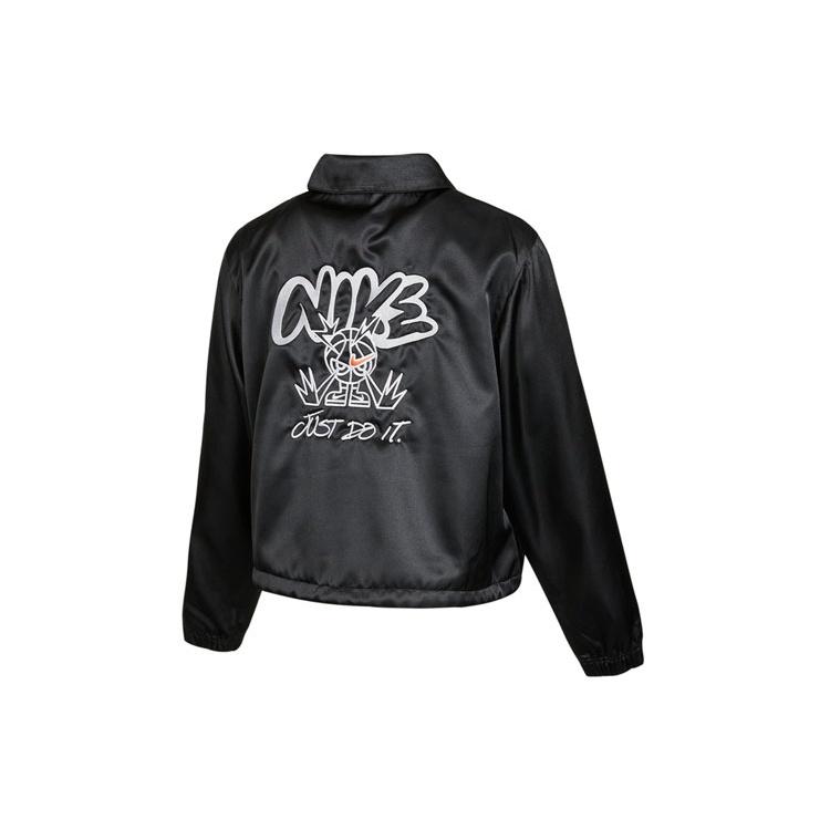 (WMNS) Nike AS W Nike Sportswear JKT Jacket SATIN FEMME Black Women s DJ5363-010 L
