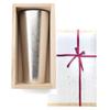 [Teshigoto Club] Wrapped with Red Ribbon and Washi Paper. Nousaku Beer Cup, Large, Tin Beer Cup, In Paulownia Wood Box, BL1P