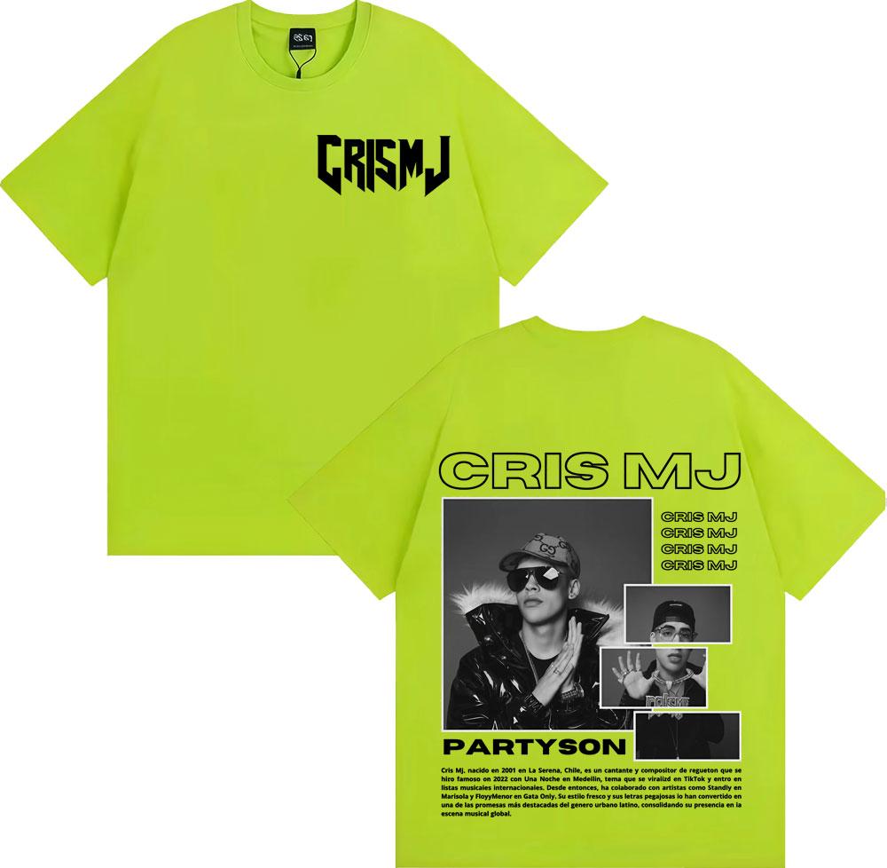 Rapper Cris Mj Tour 2025 Merch T-shirts Men Women Harajuku Vintage T Shirt Oversized Hip Hop High Quality Tee Shirt Streetwear