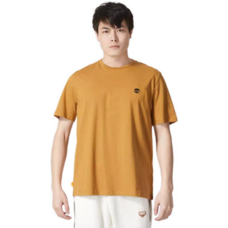 Timberland Solid Color Micro Logo Sports Casual Round Neck Breathable Short Sleeve T-Shirt Men T-Shirts A6DKUP47