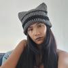 Fashion Women Beanie Hat Lovely Girls Devil Ear Knit Hats Photography Headwear