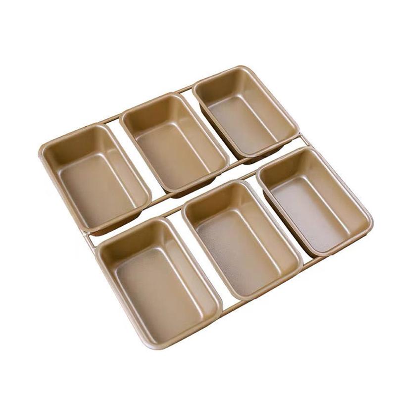 6/12 Cups Cake Mold Square Mini Bread Burger Muffin Non-Stick Cupcake Mold For Household Baking Pan Oven Trays Cake Tools