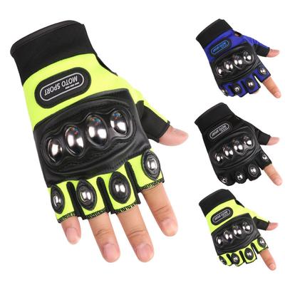 Motorcycle Riding Half-finger Gloves Men and Women Outdoor Anti-drop Sports Fitness Mountaineering Protection Long-finger Hard Shell Gloves