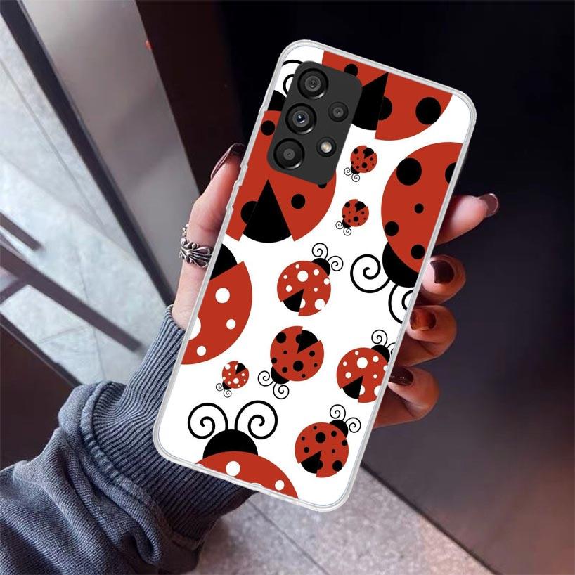 Insect Seven-Star ladybug Phone Case For Samsung Galaxy A12 A52S A42 A32 A22 A51 A50 Note 20 Ultra 10 S10 Plus A71 A70 A31 A30 A