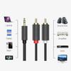 Audio Cable 35mm Minijack Male 2RCA Male 5m Gray