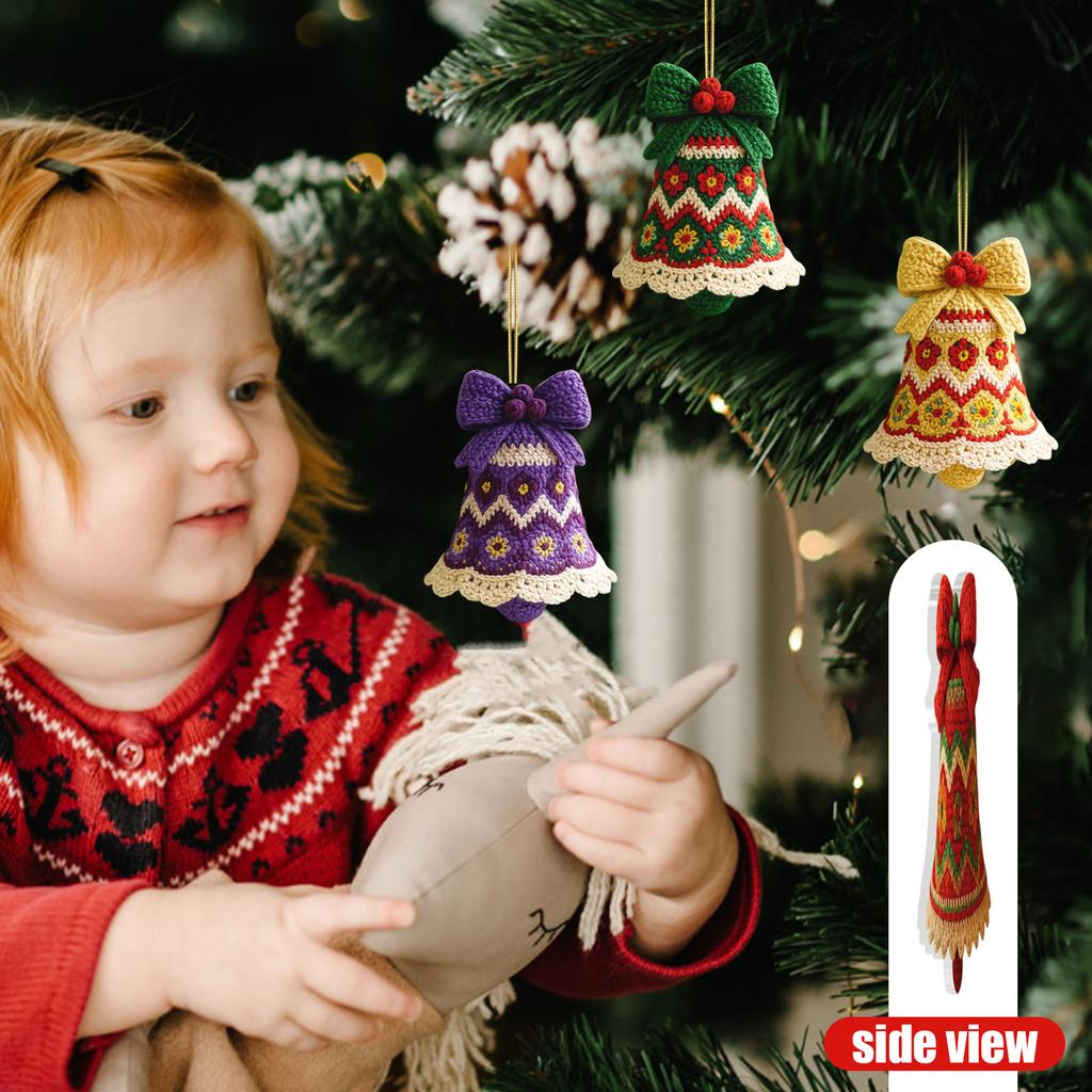 2D Weihnachtsglockenanhänger, Weihnachtsbaumanhänger, Heimdekoration, Acrylanhänger