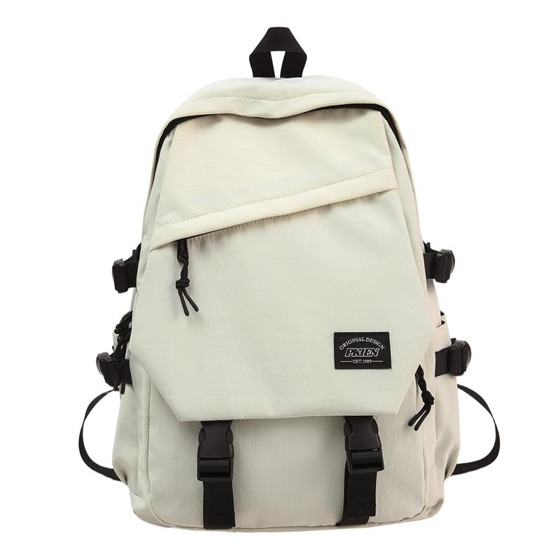 Junior High School Student Schoolbag Men's Solid Color Backpack Women's Travel Backpack