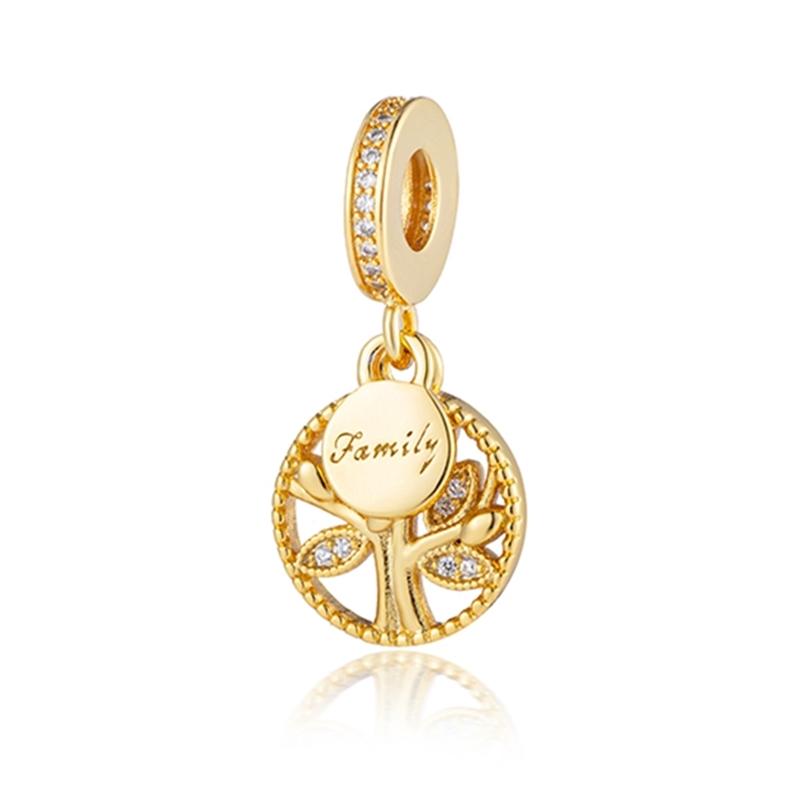 Perline Charm Oro Scintillante Pendenti Originali Europei Snake Fit Bracciale in Rame Collana Perline Per Gioielli Fai da Te Regalo Donna