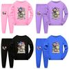 Labubu Kids Short Sleeve Short Pants Pajama Set With Cotton Fabric For Children
