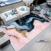 Luxury Fantasy Marble Carpet, Bedroom Carpet, Living Room, Sofa Decoration, Large Green and Gold Game Decoration