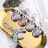 Fashion Keychain Owl Shape Pocket Watch Unisex Vintage Alloy Keyring Clock Fob Watches Key Chain Bag Car Birthday Gifts 1/3/5pcs